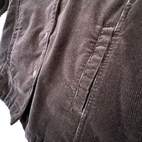 VTG Bill Blass Jeans Corduroy Jacket Brown Button up Pockets Womens Shirt PL - Picture 5 of 9